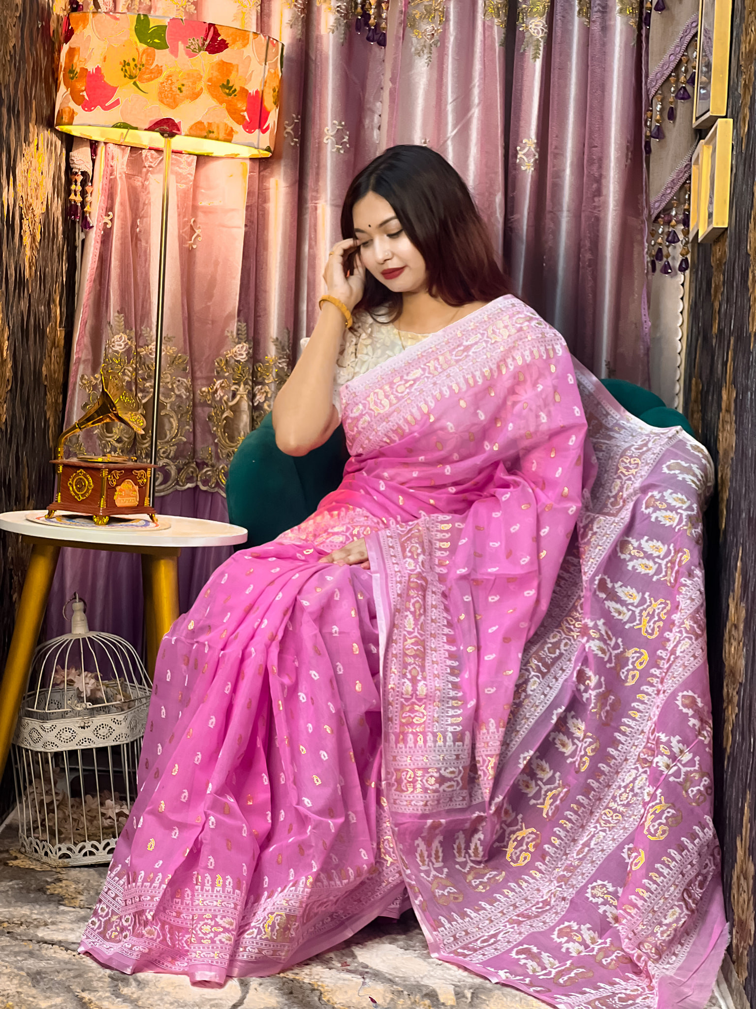 Exclusive half silk Cotton Sharee  0008
