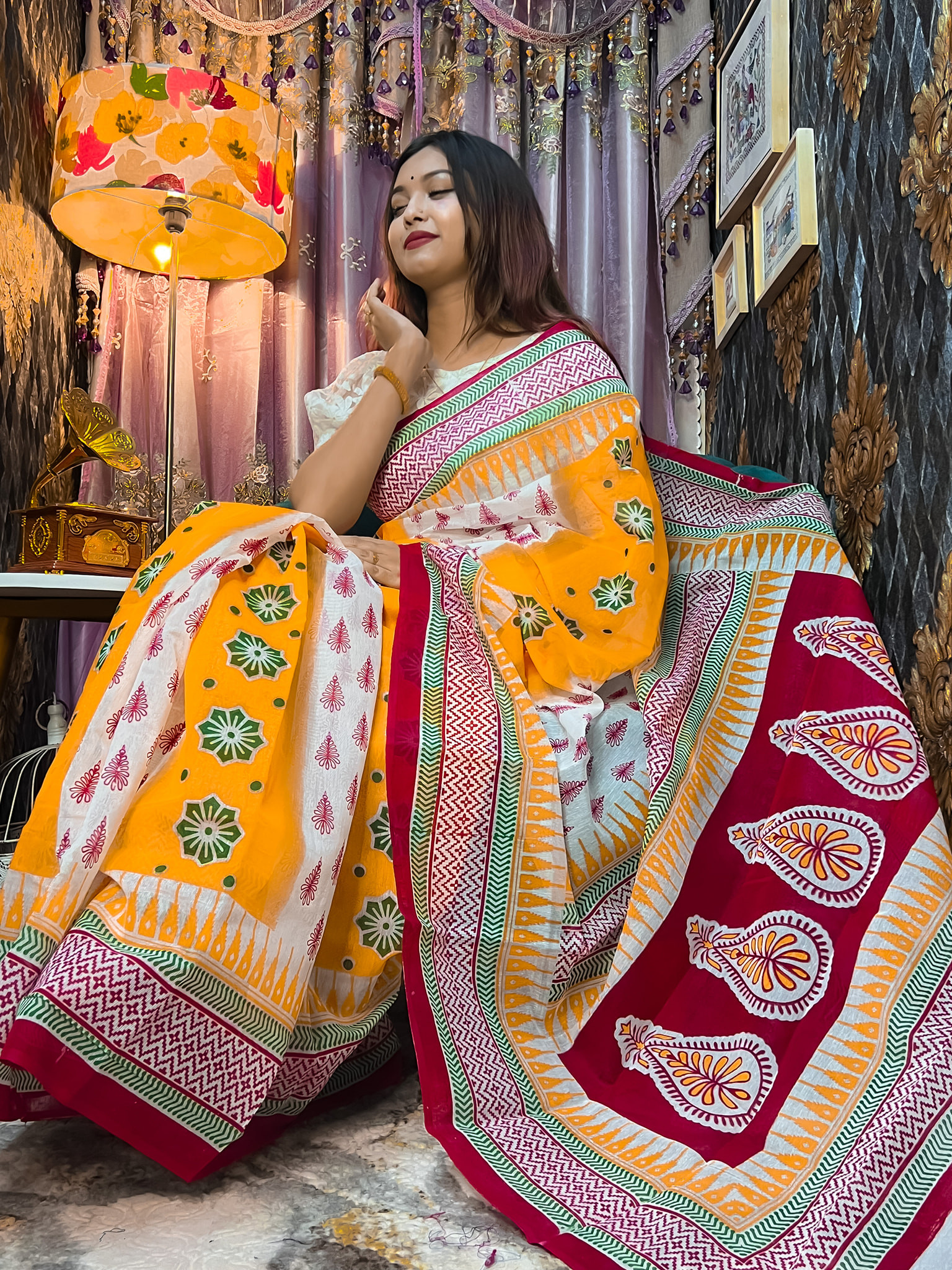 Exclusive half silk Cotton Sharee  0009
