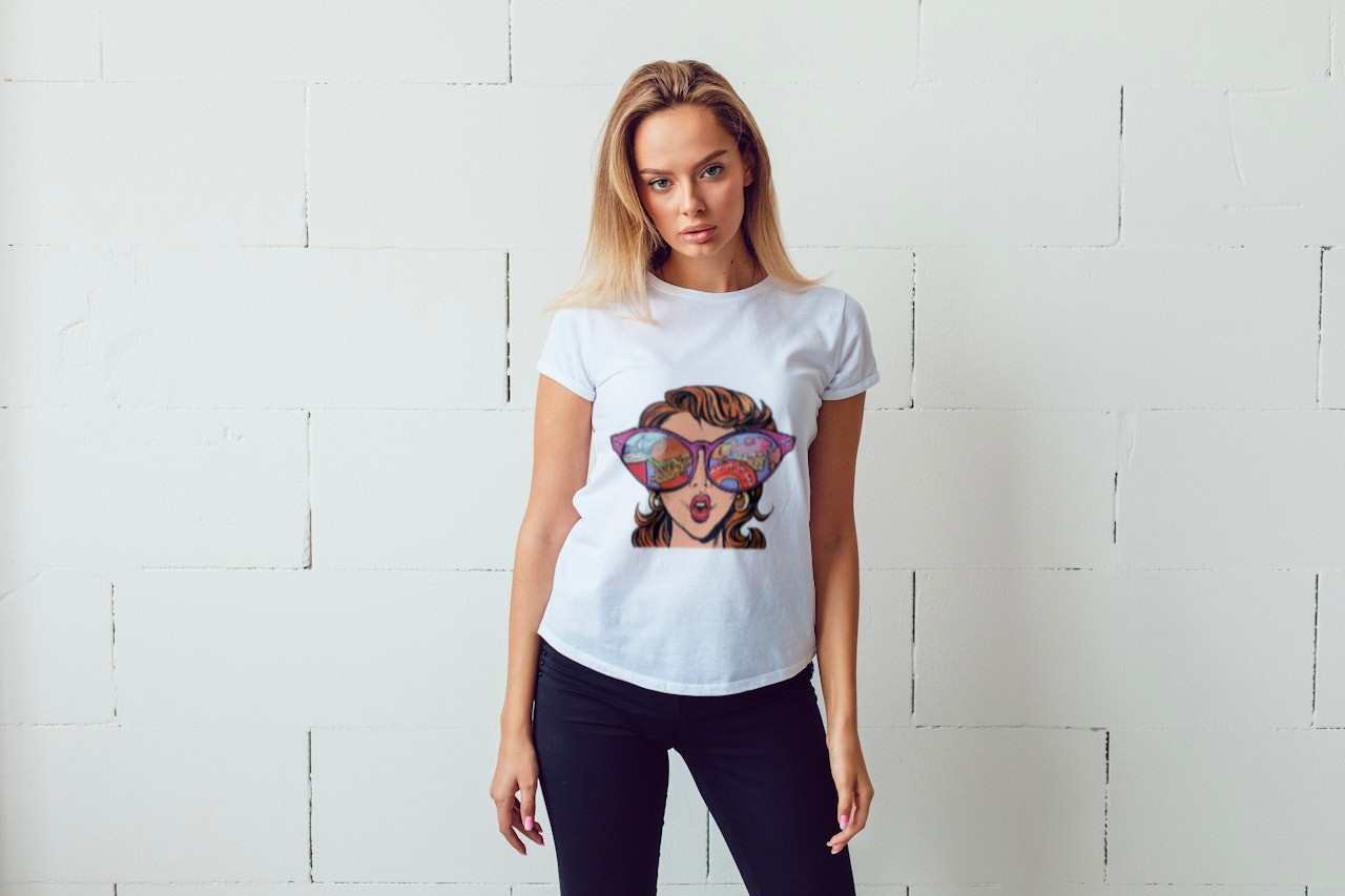 Woman Round Neck T-Shirt Code-0009